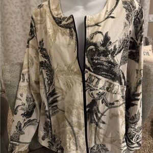 Onque Casuals Black and Cream Women's jacket